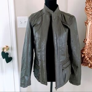 Leather Jacket Brown Moto Rezrekshn Esther Chen Size Small